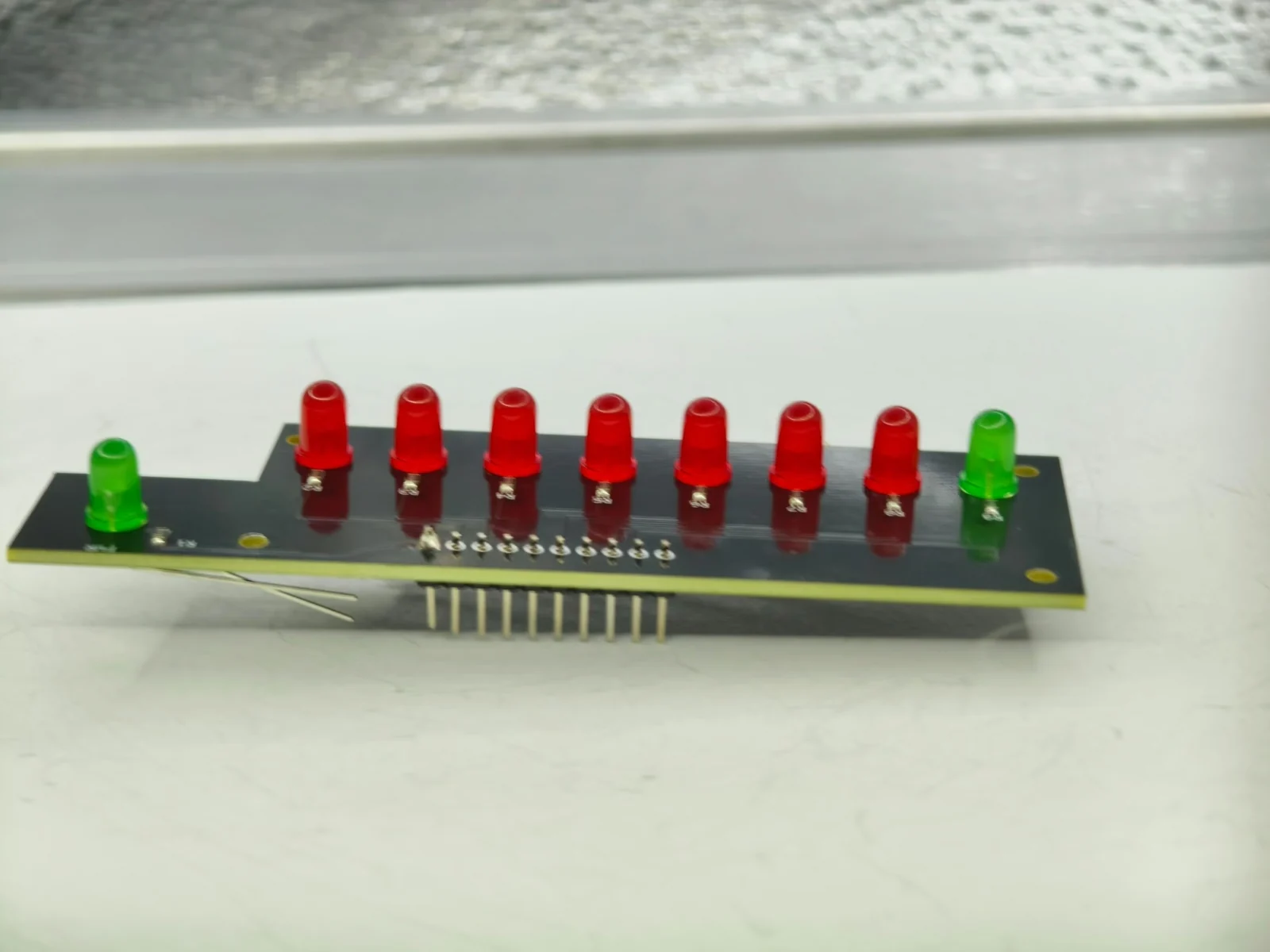 Placa de LED de RetroBox Modem durante el desarrollo